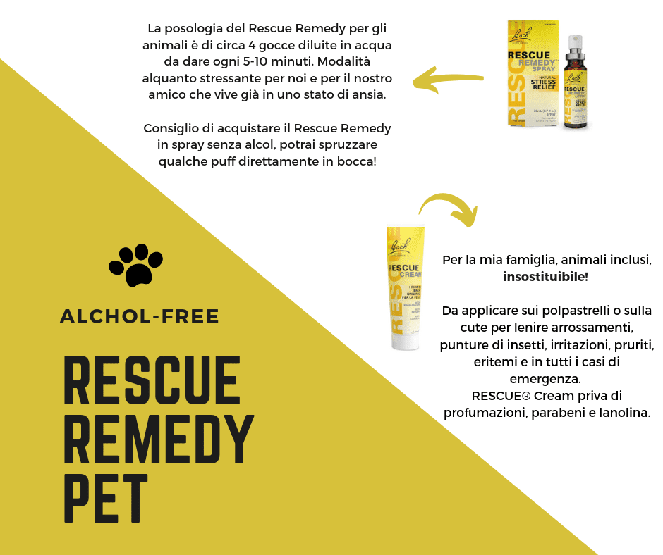Rescue remedy non alcolico cane gatto
