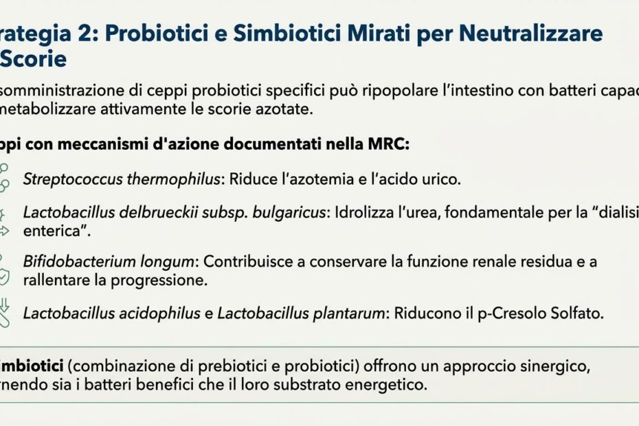 isbiosi intestinale nell'insufficienza renale: batteri nocivi producono tossine uremiche come Indossile Solfato e P-Cresolo che verranno assorbite nel sangue